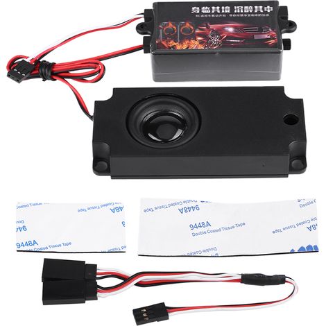 Module Simulateur de Sons de Moteur RC avec Haut-parleur pour Véhicules 1/10 (Kit Audio)