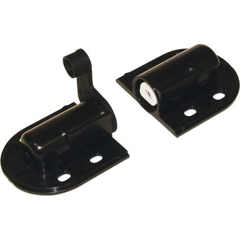 Pivot d'abattant sur amortisseur - Profondeur : 16 mm - Amortisseur : Avec - Décor : Noir - SUGATSUNE (1/3)