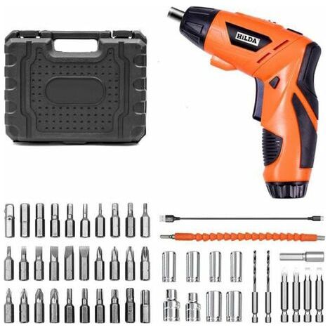 Perceuse-visseuse sans fil 4,2 V 1500 mAh 230 tr/min, double morphologie, rechargeable par USB, avec 47 (1/5)