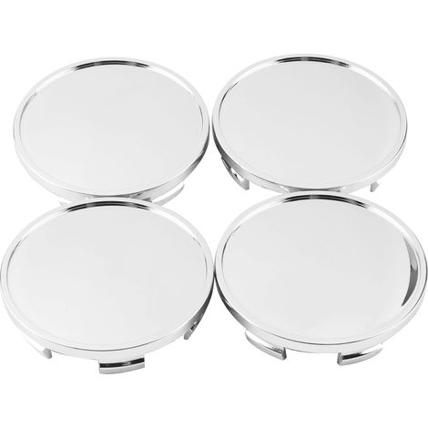 Lot de 4 enjoliveurs argentés OD 65 mm ID 59 mm, Snap‑on‑Fit (1/5)