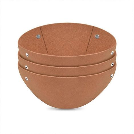 Lot de 3 Felt panier suspendu doublures rond jardinière panier doublure pour panier suspendu plantes fleurs Nice (1/5)