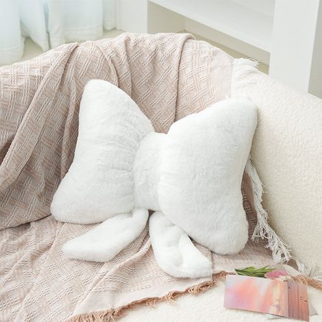 Coussin Décoratif - Coussin Assise Forme Originale - Pour Canapé Salle De Séjour Lit Bureau - 41 cm - Blanc - Polyester - 450 g