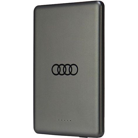 Audi Induktive Powerbank 15W 5000mAh grau/grau Großes Logo MagSafe AU-MWPB5000-GT/D1-GY (1/5)