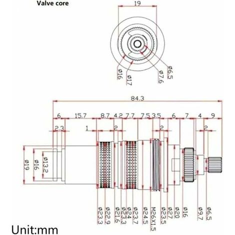 Kit di riparazione per barra miscelatore doccia con cartuccia termostatica in ottone di ricambio AIMOONSA per miscelatore doccia (1/4)