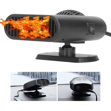 Ventilatore riscaldante elettrico 12V 120W, riscaldatore per parabrezza, sbrinamento, disappannamento (1/4)