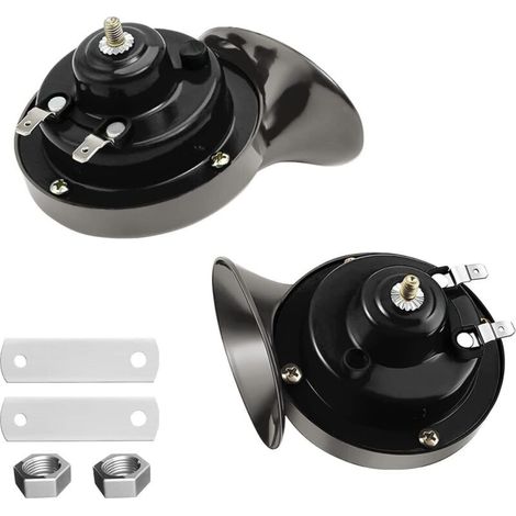 Cornet De Klaxon - 12 V Étanche - Haut-Parleur Compact Pour Voiture - Son Grave Et Aigu - 1 Pièce