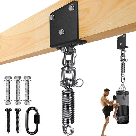 Support de Sac de Frappe, Fixation Poutre pour Sac de Boxe Suspension Crochet Lourd pour Accélérer l'exercice Entraînement Muay Thai Balançoire Hamac, 1000lbs