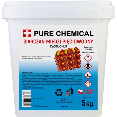 Siarczan Kupfer(V) - 5 kg - Blau - Universelles Pflanzenschutzmittel - Effektiv gegen Schimmel