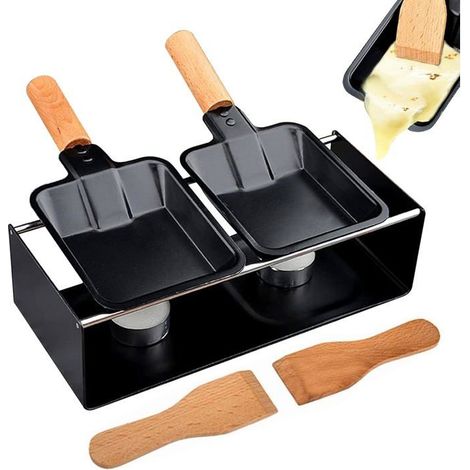 Plateau De Cuisson Pour Cuisinière À Rôtir Roulette À Raclette Au Fromage Portable À La Maison Outil De Grillade,Avec 2 Pièc[CA34] (1/5)