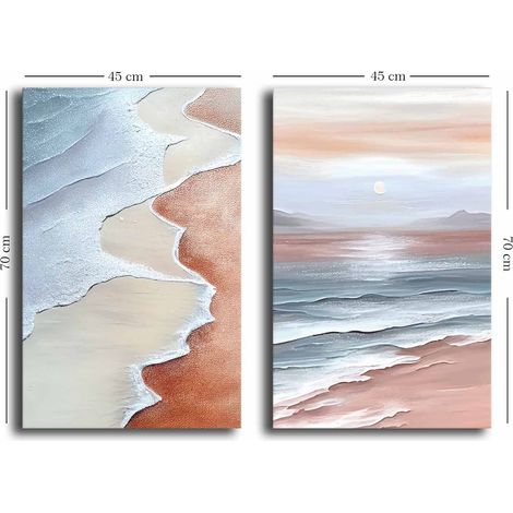 Decorazione artistica da parete con stampa su tela Painting Multicolore (1/4)