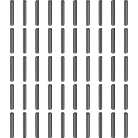50Pcs Goujons Cylindriques 3mm x 20mm, 304 Acier Inoxydable Cheville D'Étagère À Bout Chanfreiné Tige De Fixation Éléments Métalliques Cheville D'Étagère, Noir (1/5)