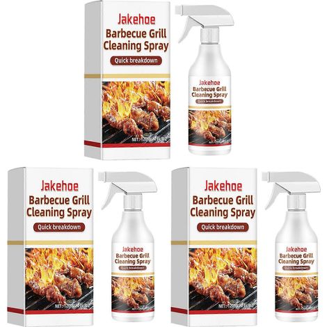 Spray nettoyant pour barbecue à action rapide, dégraissant nettoyant en profondeur, dissout rapidement les graisses brûlées et les résidus alimentaires, sans danger pour la plupart des surfaces de bar (1/5)
