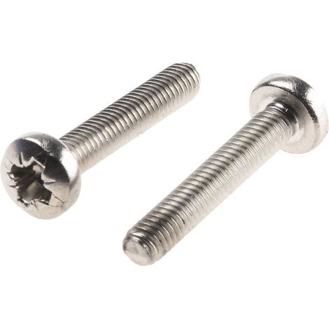 Vis à métaux RS PRO M3.5 à tête Cylindrique Pozidriv en Acier Inoxydable, 20mm ( Prix pour Boîte de 100 )