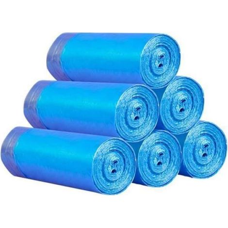 5 Rouleaux Sac poubelle, 30L, fermeture automatique cordon, plastique antibactérien, cuisine (1/4)