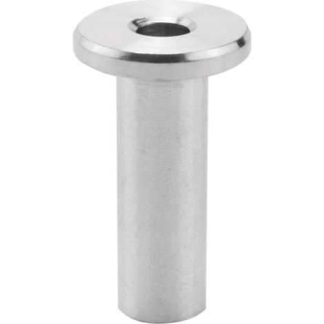Schutzhüllen aus Edelstahl T316 für 1/8"-Kabelgeländer und Holzgeländerpfosten (1/5)