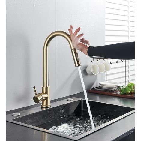 Automatischer Badezimmer-Wasserhahn mit Infrarotsensor, inklusive Steuereinheit und Temperaturregler. (1/5)