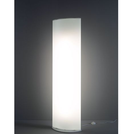 Integrierte LED-Stehlampe aus weißem Kunststoff Cm. 44 x 26 x 158 h
