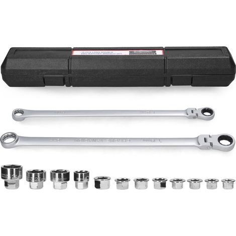 Set di chiavi a cricchetto multifunzionali 15 in 1 per moto, bicicletta, bagno, condizionatore, riparazione auto, set di attrezzi per la manutenzione (1/5)