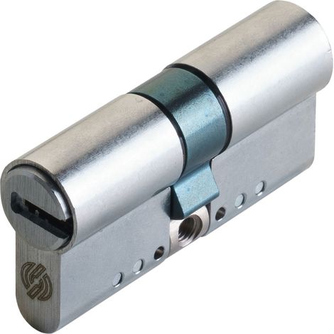CILINDRO PROFILATO MODULARE SERIE 'EVO K22 TOP' mm 36+10+46 = 92 (41+51) cromo satinato  - SECUREMME