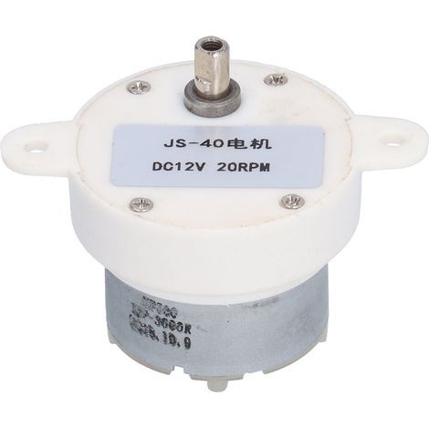 Motoréducteur à engrenages en plastique, réduction de vitesse, CC 12 V, 20 tr/min, pour machines et équipements de jouets JS-40 (1/5)