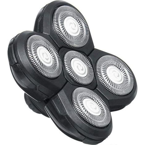 Tête Rasoir 5 têtes faciles à Installer Rasoir électrique Flottant Barbe Tondeuse à Cheveux Pratique (1/4)