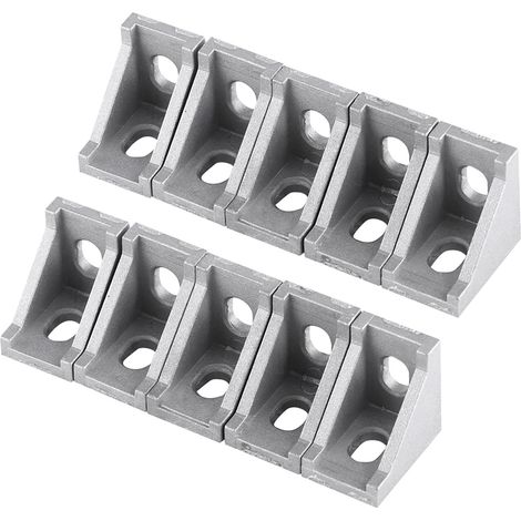 10 L-förmige Eckverbinder aus Aluminiumlegierung, rechtwinklige Befestigungen 28 x 28 mm (1/5)