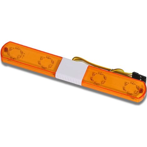 Lampe D'Alarme Flash LED pour Voiture de Police, Lumière Vive pour 1/10 RC D12, Pièces de Mise à Niveau de Voiture Axiale Traxs, 145 Mm, Jaune (1/5)