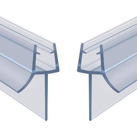 Joint de Douche pour Paroi en Verre, 40CM 2PCS Barrière de Douche, Joint Porte Douche pour Vitre 4-6mm, Joint d'Étanchéité Cabine Douche Barrière Pliable, PVC Extra-épais (Transparent) (1/5)