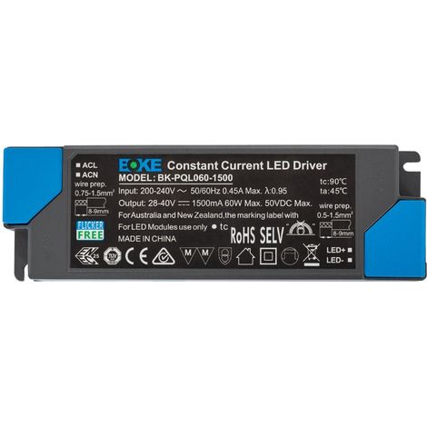 Driver BOKE 200-240V Sortie 28-42V DC 1500mA 60W No Flicker BK-PQL-060 60 W