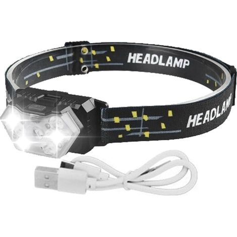Lampe Frontale LED Étanche Lampe Frontale De Randonnée Lampe Frontale Étanche À Détection De Mouvement Pour Le Camping Et La Randonnée Phare Extérieur Lampe Frontale LED Étanche Lampe Frontale À Capte (1/5)