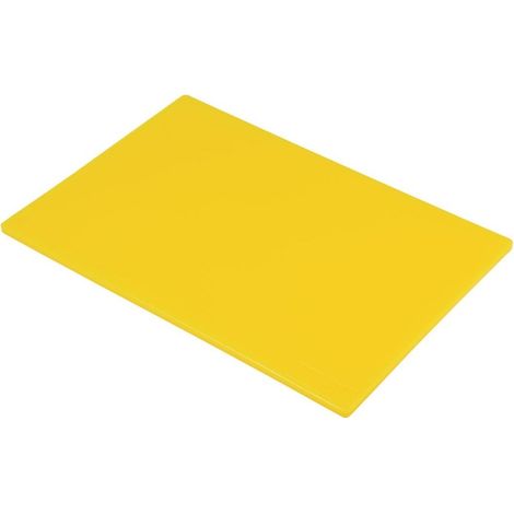 Hygiplas Tagliere in LDPE, colore giallo codificato – Preparazione carne cotta, dimensioni standard: 12 (H) x 450 (W) x 300 (L) mm, polietilene a bassa densità, non poroso impedisce l'assorbimento di (1/2)