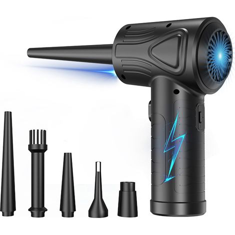 Souffleur d'air comprimé 5500 Pa, 3 niveaux de puissance, rechargeable, sans fil et portable, pour PC, ordinateur portable et console. (1/5)