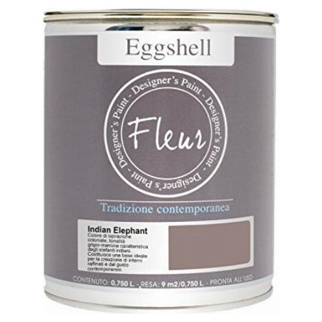 Fleur Designer'S Paint Fleur Eggshell Smalto Satinato Ad Alta Resistenza Per Mobili E Grandi Superfici - 0.75L - Indian Elephant (1/5)