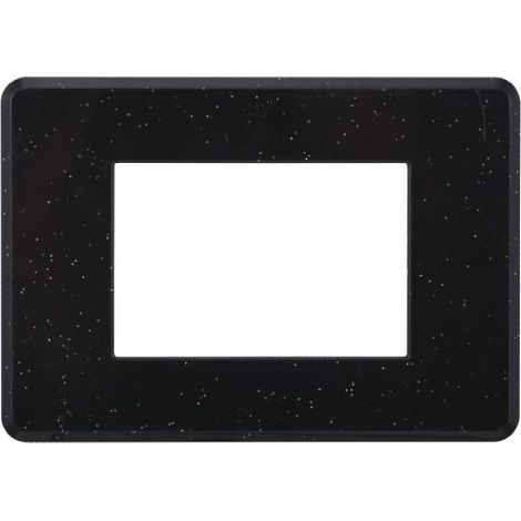Ettroit Serie Moon Placca 503 3P Moduli Slim Nero Brillante Compatibile con Axolute AN87324