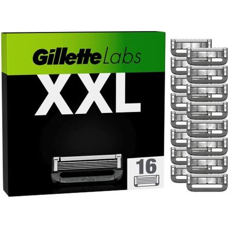 Gillette Labs Rasierklingen für Männer, 16 Ersatzklingen, Kompatibel mit allen GilletteLabs Rasierern (inkl.Heated Razor)