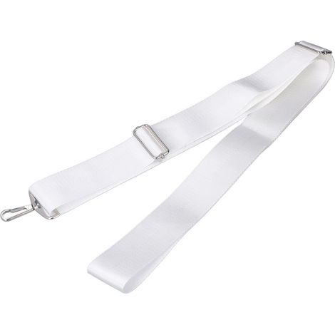 Sangle centrale pour filet de tennis, sangles à hauteur réglable, boucle en acier inoxydable, blanc (1/5)