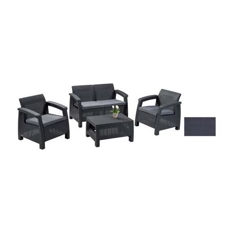 Keter Salotto con Cuscini Componibile, Plastica, Grafite, 50 x 168 x 75 cm (1/10)