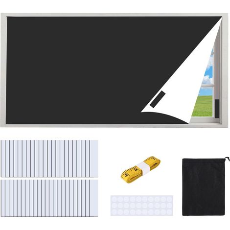 Store Occultant Auto-adhésives sans Perçage, 400 x 148 cm, 100% Opaque, Store Enrouleur, Rideau de Fenêtre, Protection Solaire Intérieure, Facile à Transporter pour Le Voyage (1/5)