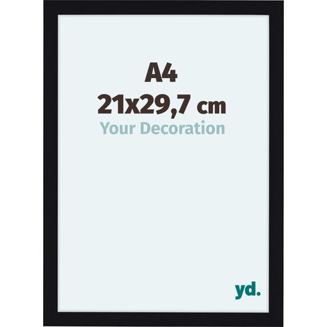 yd. - Cadre photo A4 21x29.7 - Noir Brillant - MDF - Como (1/5)
