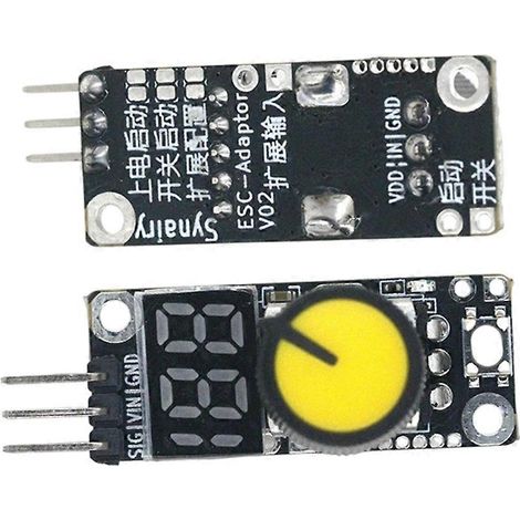 2 pièces DC 3-24V PWM vitesse contrôleur module Real-Time vitesse Percentage LED écran Built-dans Starts Stop (1/5)