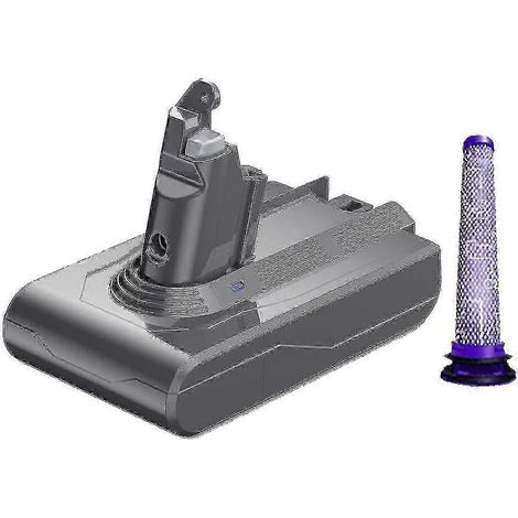 Adaptateur de batterie 21,6 V avec préfiltre de rechange pour aspirateur Dyson V6, DC62, SV04, SV03, DC58, DC59, DC61 et DC74 Animal (1/5)