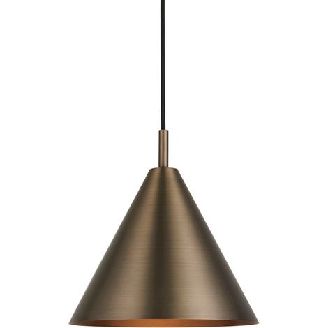 Suspension industrielle bronze antique E27 Cape Endon (1/5)