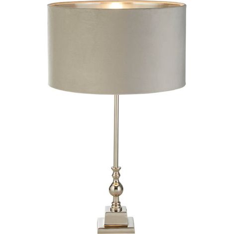 Lampe de table chromée Whitby avec capuche grise - EU81214GY (1/2)
