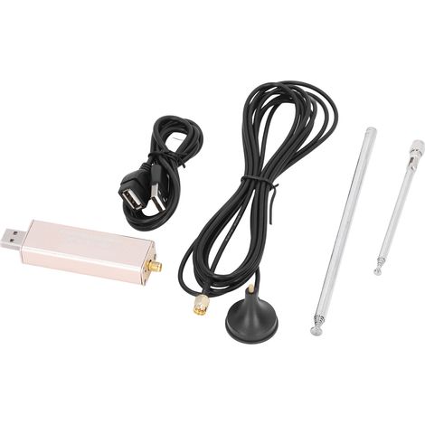 Récepteur logiciel SDR toutes bandes 0,1 MHz–1,7 GHz avec antenne et TCXO à compensation thermique (1/5)