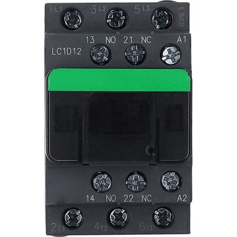 Contacteur AC 380V 12a, 1 bobine à noyau de cuivre fermé normalement ouverte, haute tension LC1D12 AC110V (1/5)