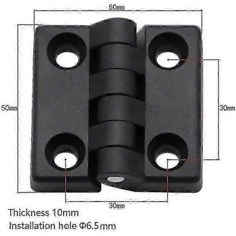 Lot de 10 petites charnières noires en plastique pour portes, tiroirs, boîtes à bijoux et autres meubles.