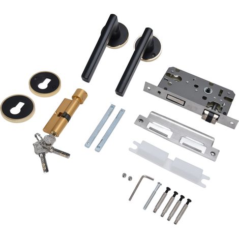 Poignée de Verrouillage Ronde en Aluminium Anti-Choc et Silencieuse pour Portes de Chambre et Portes en Bois
