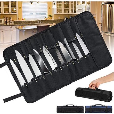 Bolsa multiusos para guardar cuchillos de chef, estuche portátil para cuchillos profesionales (cuchillos no incluidos). (1/4)