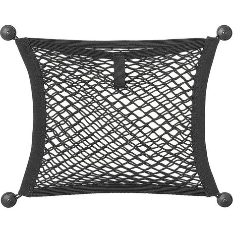 Filet de rangement élastique double 40 x 34 cm avec fixation autocollante et vissée (1/5)