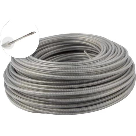 Fil de coupe débroussailleuse 3mm x 45m – Acier et nylon résistant à l'abrasion – Coupe nette pour jardins et parcs (1/5)